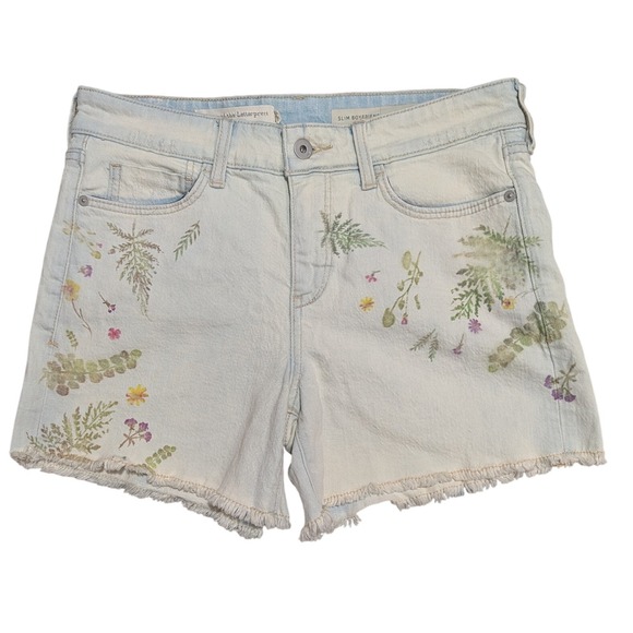 Pilcro and the Letterpress Pants - Pilcro and the Letterpress Anthropologie Slim Boyfriend Floral Denim 26 Shorts